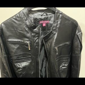 Women’s plus size, Jessica London leather jacket.